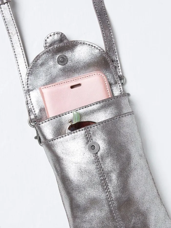 Women Phone Bags Fat Face Clara Silver Phone Bag