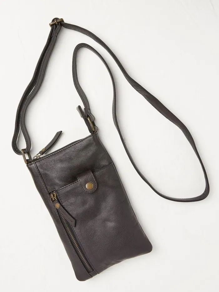 Women Phone Bags Fat Face Essie Black Multi Zip Phone Bag