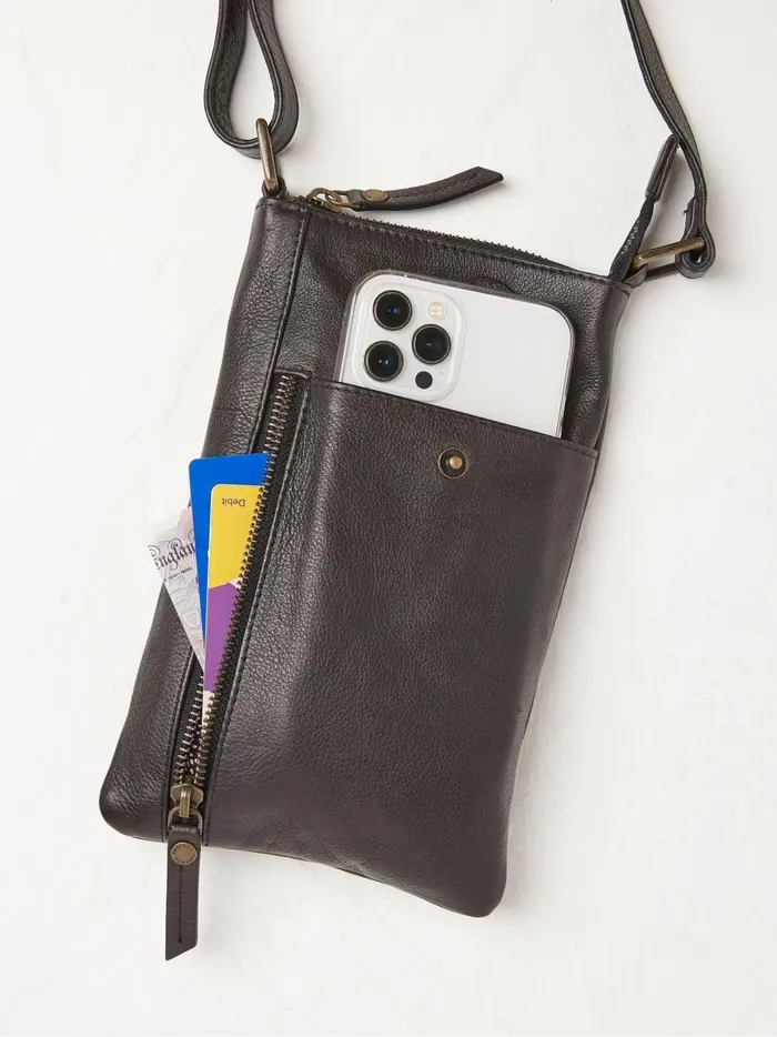 Women Phone Bags Fat Face Essie Black Multi Zip Phone Bag