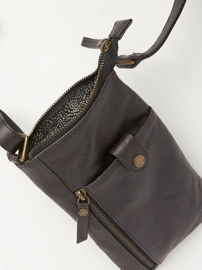 Women Phone Bags Fat Face Essie Black Multi Zip Phone Bag