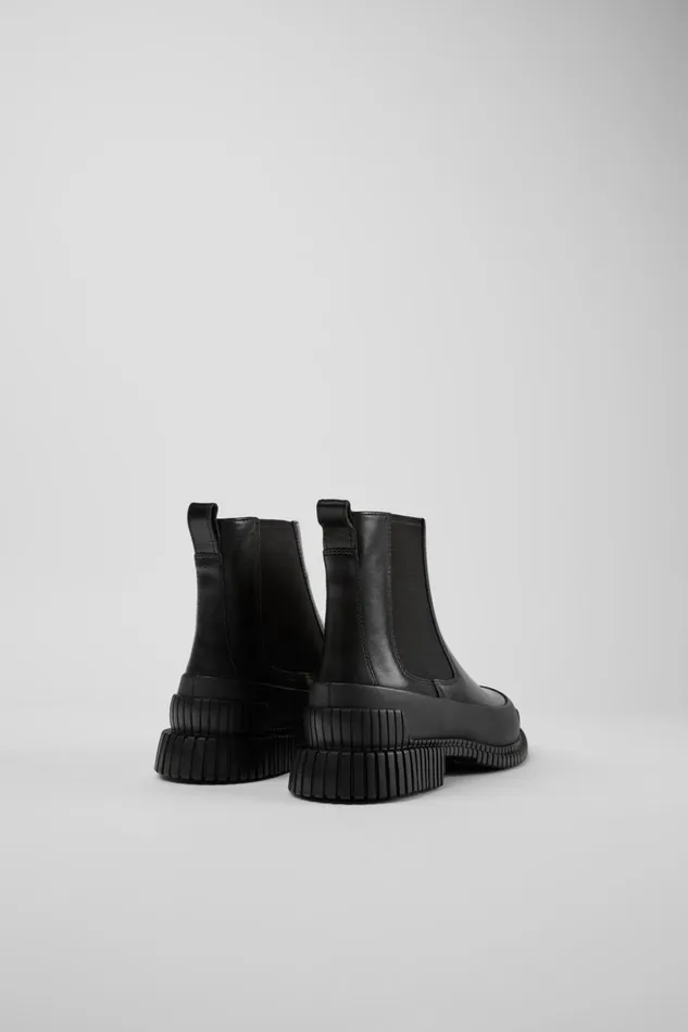 Women Pix Black Leather Ankle Boots Camper Ankle Boots Women Pix Black Leather Ankle Boots Camper Ankle Boots