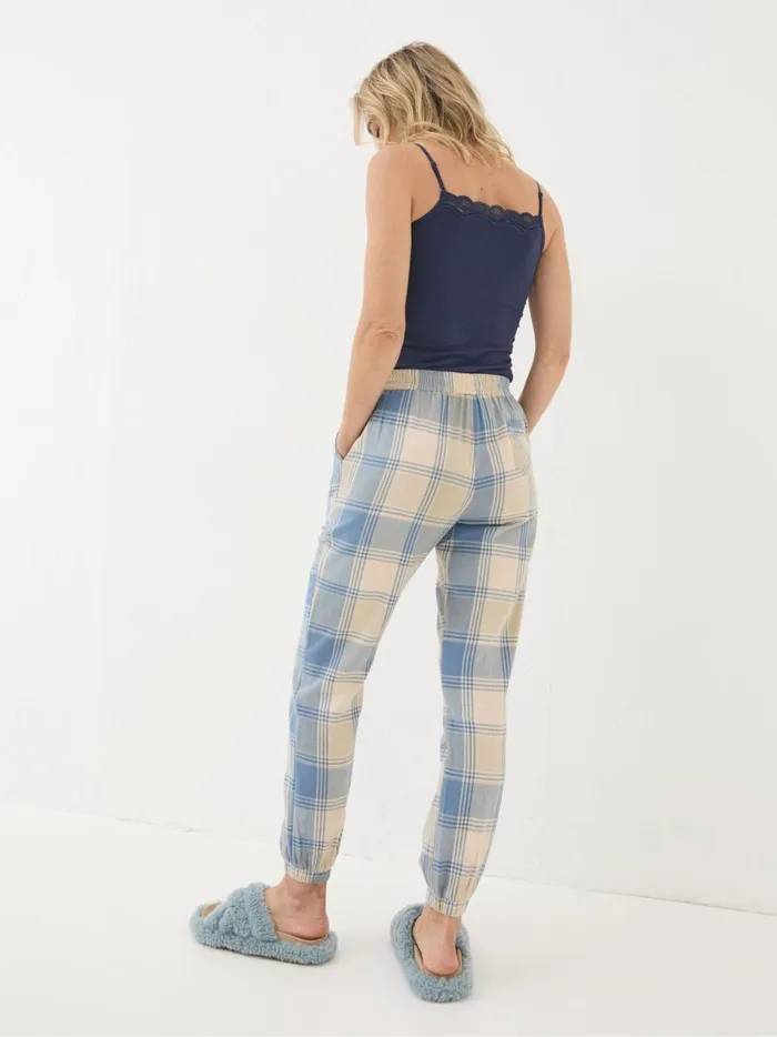 Women Pyjamas and Nightwear Fat Face Cora Ivory Check Pyjama Bottoms