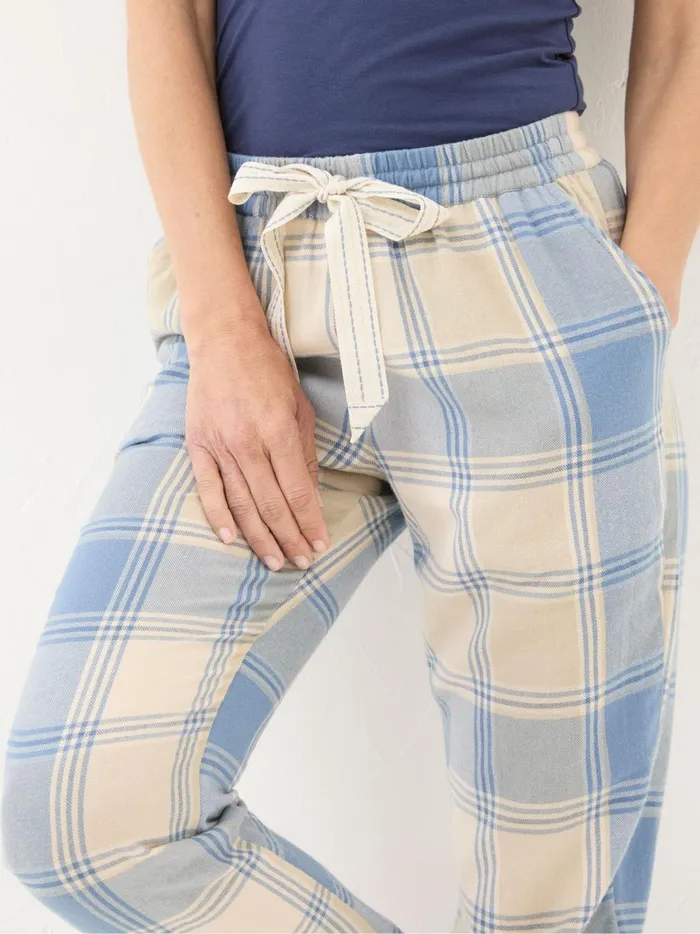 Women Pyjamas and Nightwear Fat Face Cora Ivory Check Pyjama Bottoms