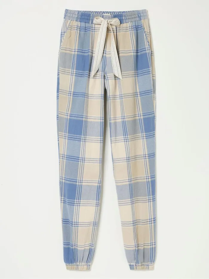 Women Pyjamas and Nightwear Fat Face Cora Ivory Check Pyjama Bottoms