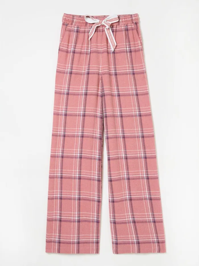 Women Pyjamas and Nightwear Fat Face Lola Pink Check 100 Cotton Pyjama Bottoms