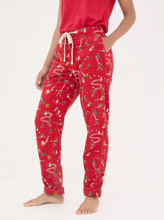 Women Pyjamas and Nightwear Fat Face Red Eva Food Print Pyjama Bottoms
