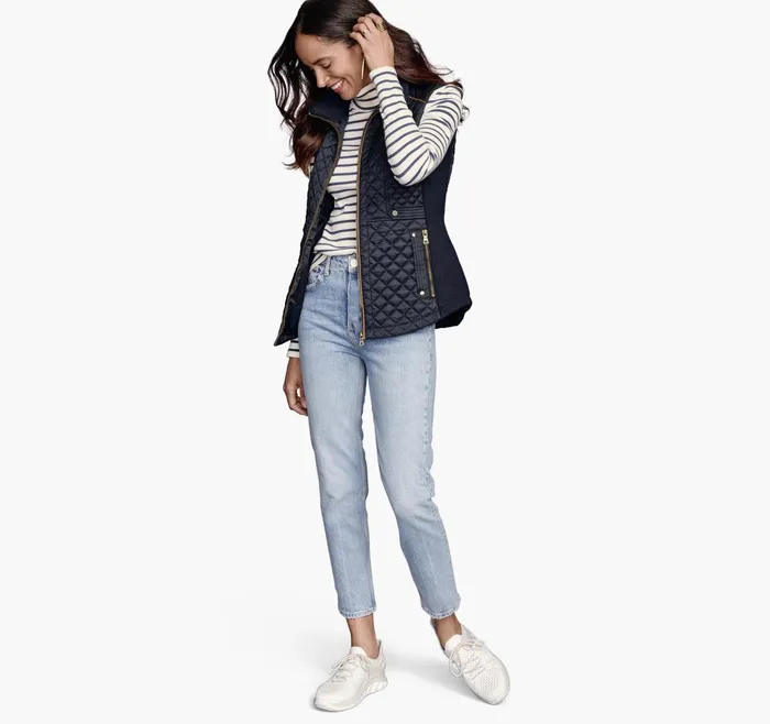 Women Quilted Vest Navy JohnstonandMurphy Coats Jackets and Vests Women Quilted Vest Navy JohnstonandMurphy Coats Jackets and Vests
