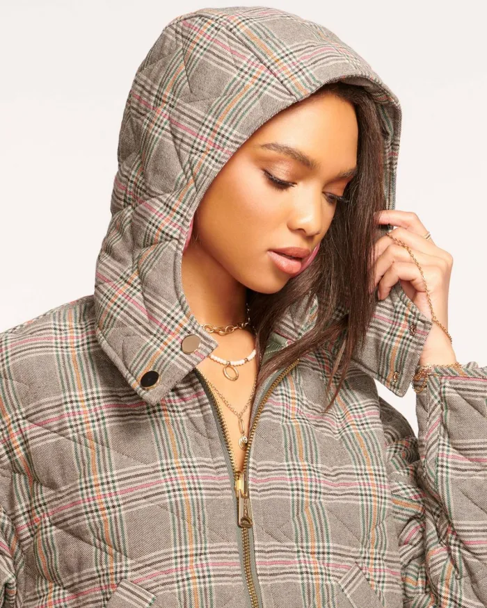 Women Reversible Freya Jacket Spruce Plaid Ramy Brook Jackets Women Reversible Freya Jacket Spruce Plaid Ramy Brook Jackets