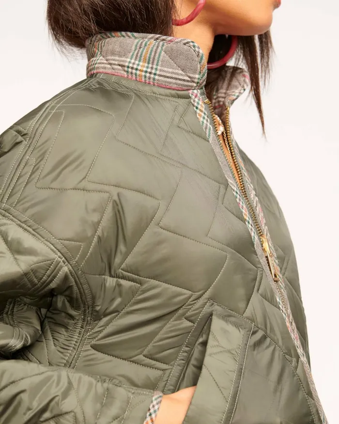 Women Reversible Freya Jacket Spruce Plaid Ramy Brook Jackets Women Reversible Freya Jacket Spruce Plaid Ramy Brook Jackets