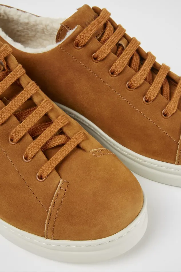 Women Runner Up Brown Suede Sneakers Camper Sneakers