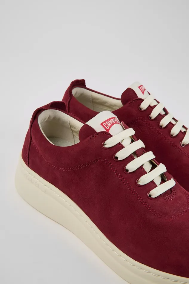 Women Runner Up Burgundy Nubuck Sneakers Camper Sneakers