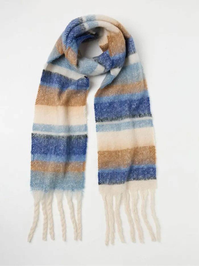 Women Scarves Fat Face Blue Skinny Stripe Scarf