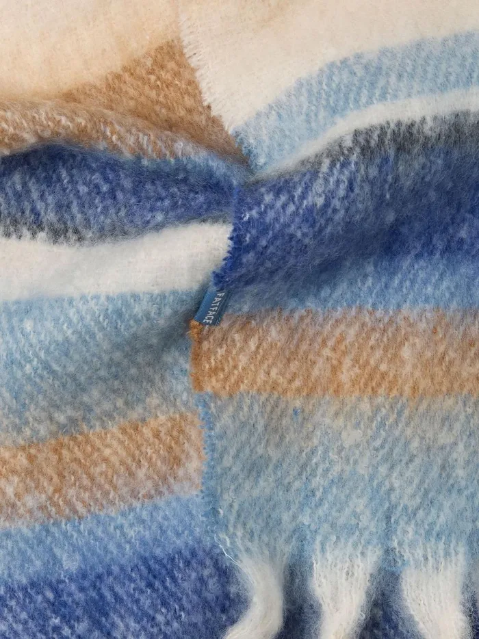 Women Scarves Fat Face Blue Skinny Stripe Scarf