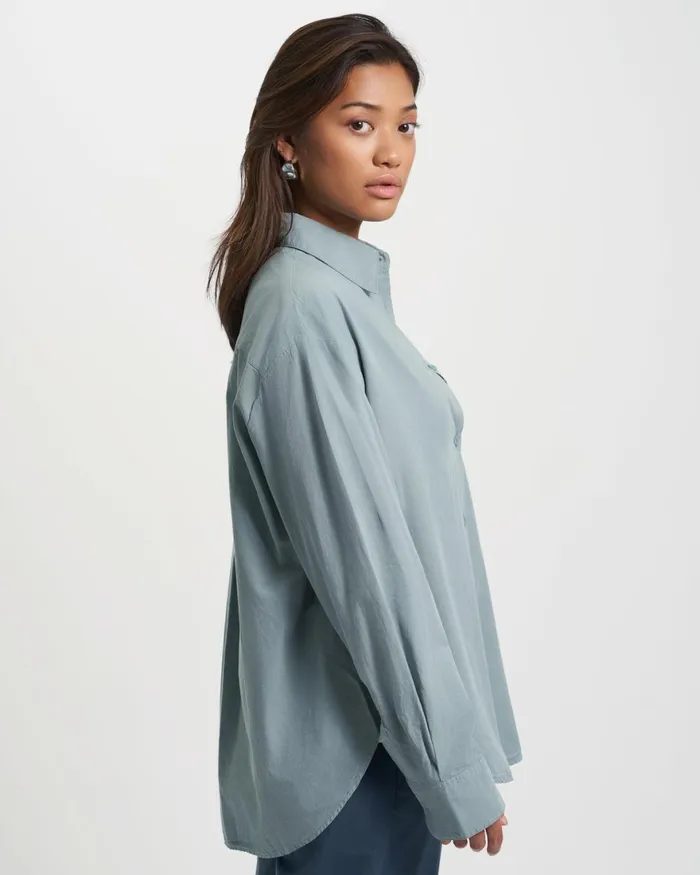 Women Shirts Colorful Standard Organic Oversized Shirt Oxblood Red