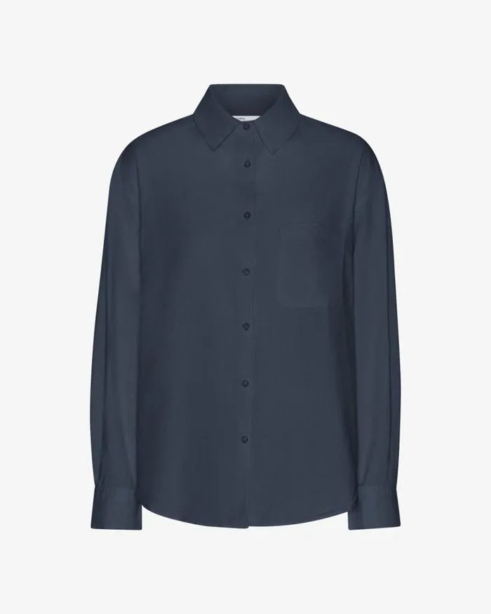 Women Shirts Colorful Standard Organic Oversized Shirt Petrol Blue