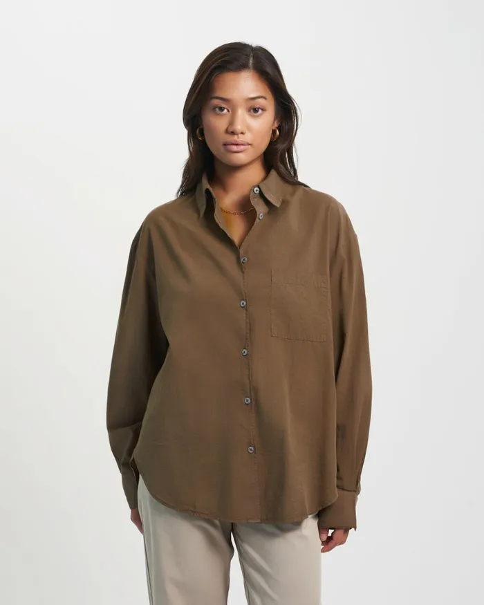 Women Shirts Colorful Standard Organic Oversized Shirt Petrol Blue