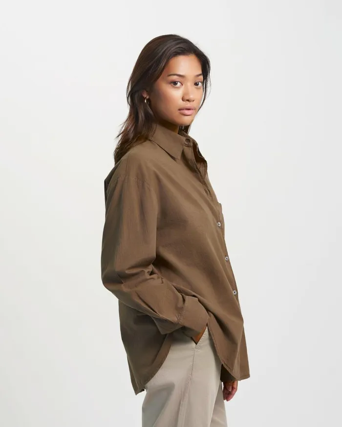 Women Shirts Colorful Standard Organic Oversized Shirt Petrol Blue