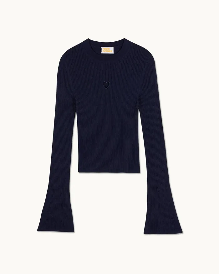 Women Shirts TShirts and Tops From Future Long Sleeve Top Navy