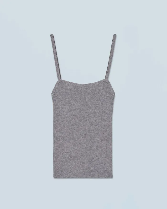 Women Shirts TShirts and Tops From Future Second Skin Strap Top Dark Heather Gray
