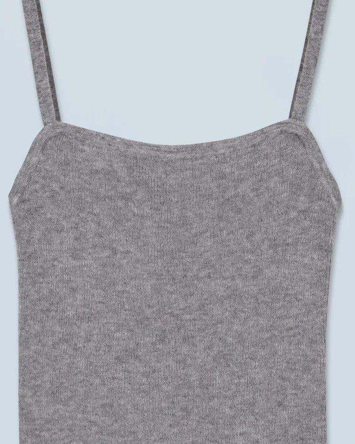 Women Shirts TShirts and Tops From Future Second Skin Strap Top Dark Heather Gray