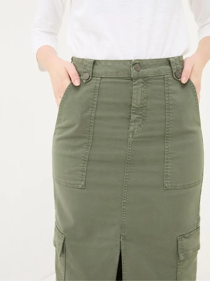 Women Skirts Fat Face Lara Green Cargo Midi Skirt