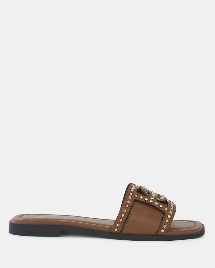 Women Slides NOVO Shoes SCANDI TAN Sandals