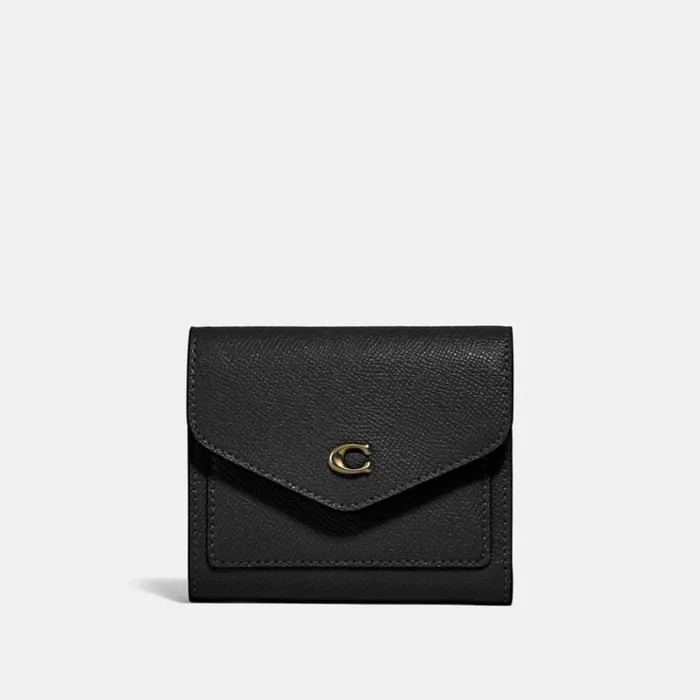 Women Small Wallets Coach Wyn Small Wallet Light Goldblack