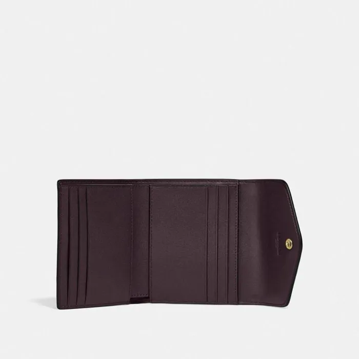 Women Small Wallets Coach Wyn Small Wallet Light Goldblack