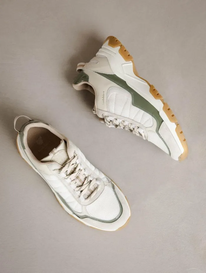 Women Sneakers Bobbies Kiwa White and Glazed Sage Women Sneakers Bobbies Kiwa White and Glazed Sage