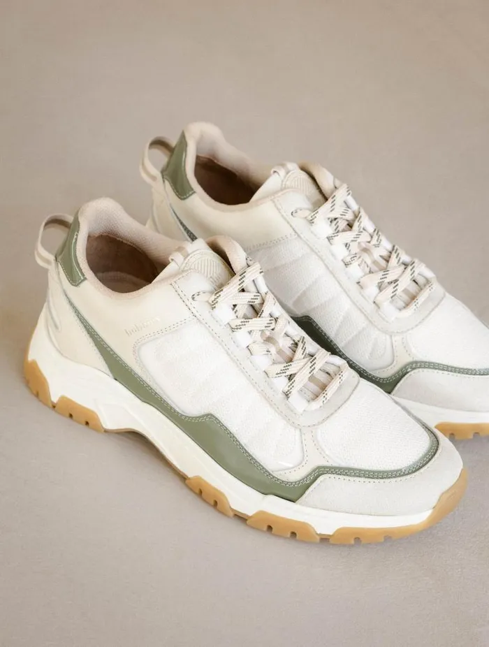 Women Sneakers Bobbies Kiwa White and Glazed Sage Women Sneakers Bobbies Kiwa White and Glazed Sage
