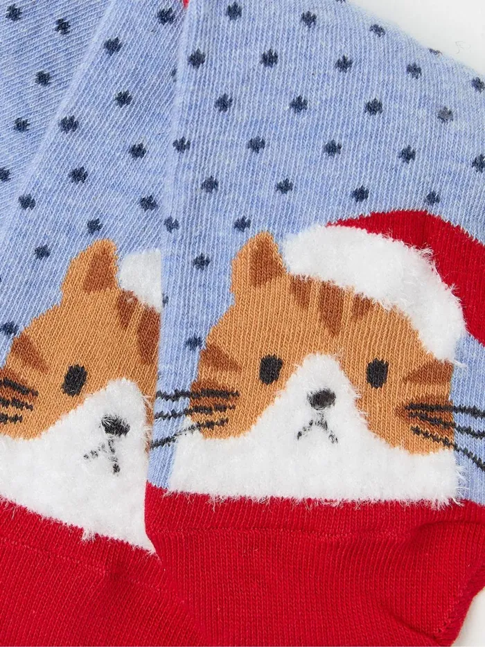 Women Socks and Tights Fat Face Blue Cat In A Hat Socks 1 Pack