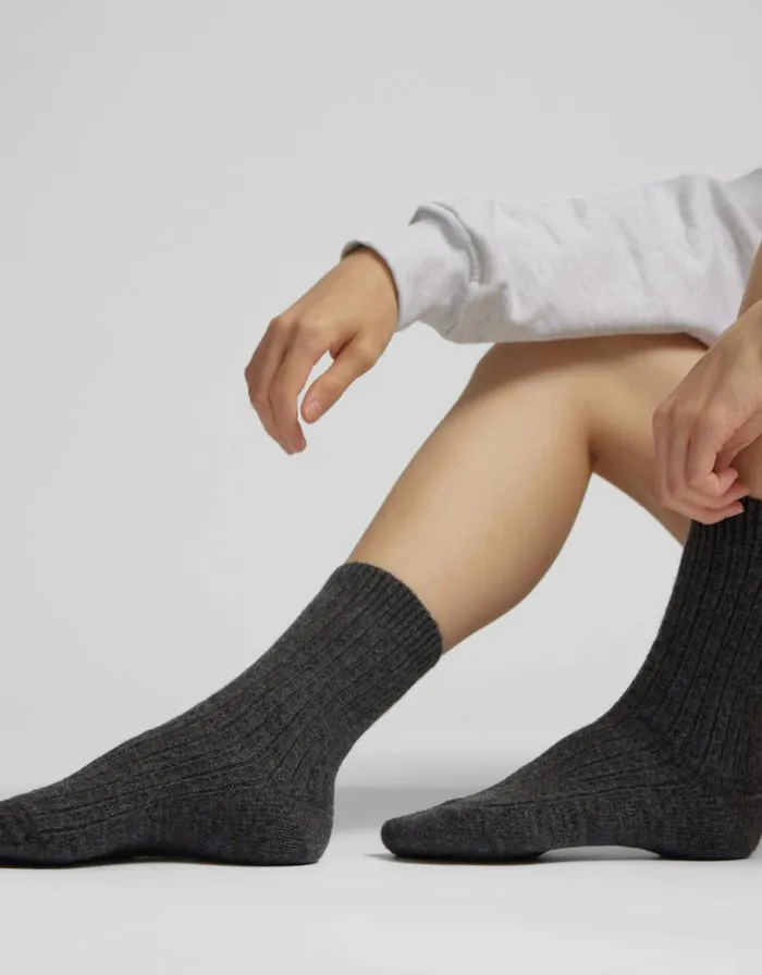 Women Socks Colorful Standard Merino Wool Blend Sock Coffee Brown