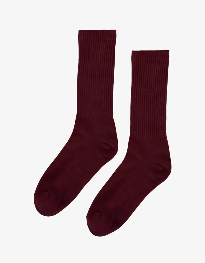 Women Socks Colorful Standard Organic Active Sock Oxblood Red