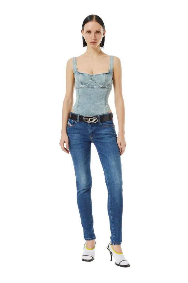 Women Super Skinny Jeans 2018 SlandyLow 09c21 Medium Blue Diesel Super Skinny Women Super Skinny Jeans 2018 SlandyLow 09c21 Medium Blue Diesel Super Skinny