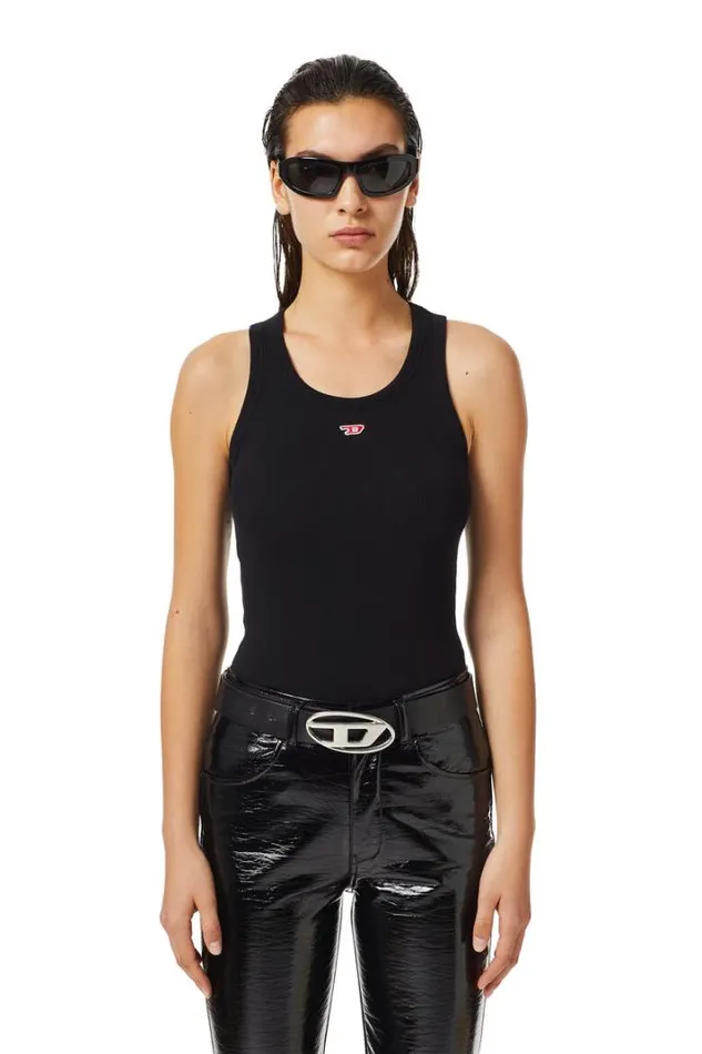 Women TAnkyD Black Diesel Tshirts And Tops