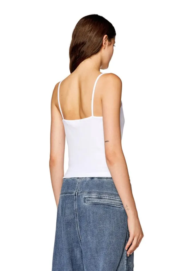 Women THopD White Diesel Tshirts And Tops