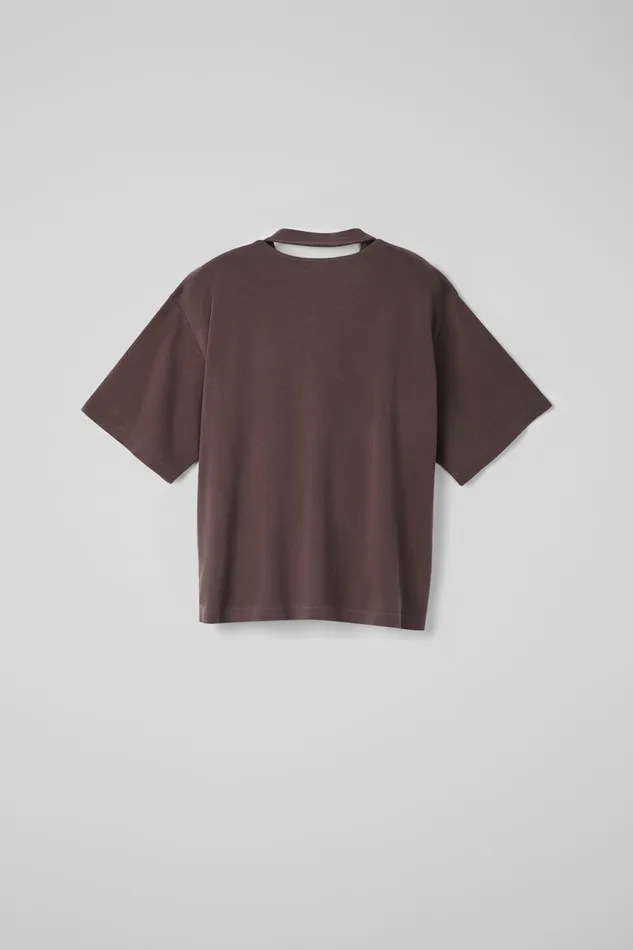 Women TShirt Dusty Brown Organic Cotton TShirt Camper Jersey Women TShirt Dusty Brown Organic Cotton TShirt Camper Jersey