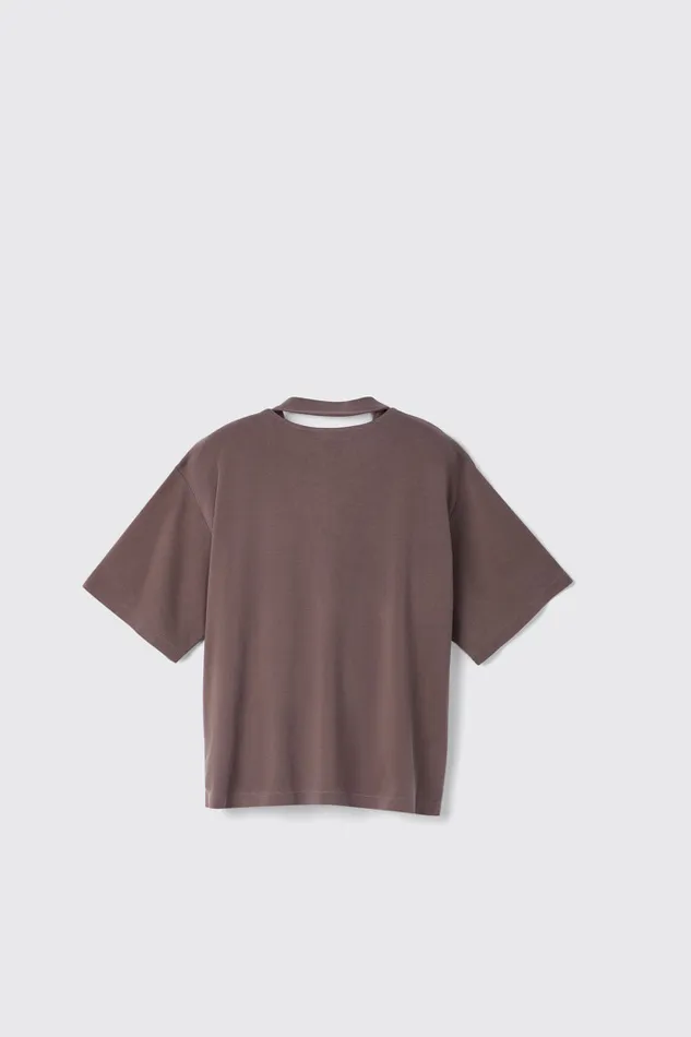 Women TShirt Dusty Brown Organic Cotton TShirt Camper Jersey Women TShirt Dusty Brown Organic Cotton TShirt Camper Jersey