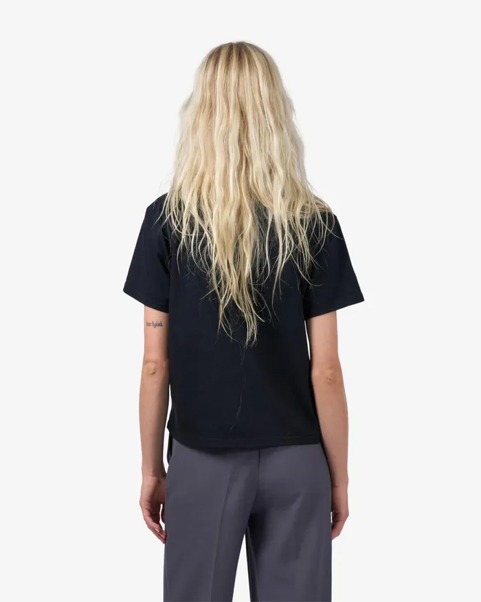 Women TShirts Colorful Standard Organic Boxy Crop Tee Deep Black