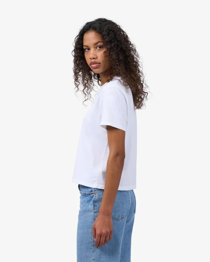 Women TShirts Colorful Standard Organic Boxy Crop Tee Heather Grey