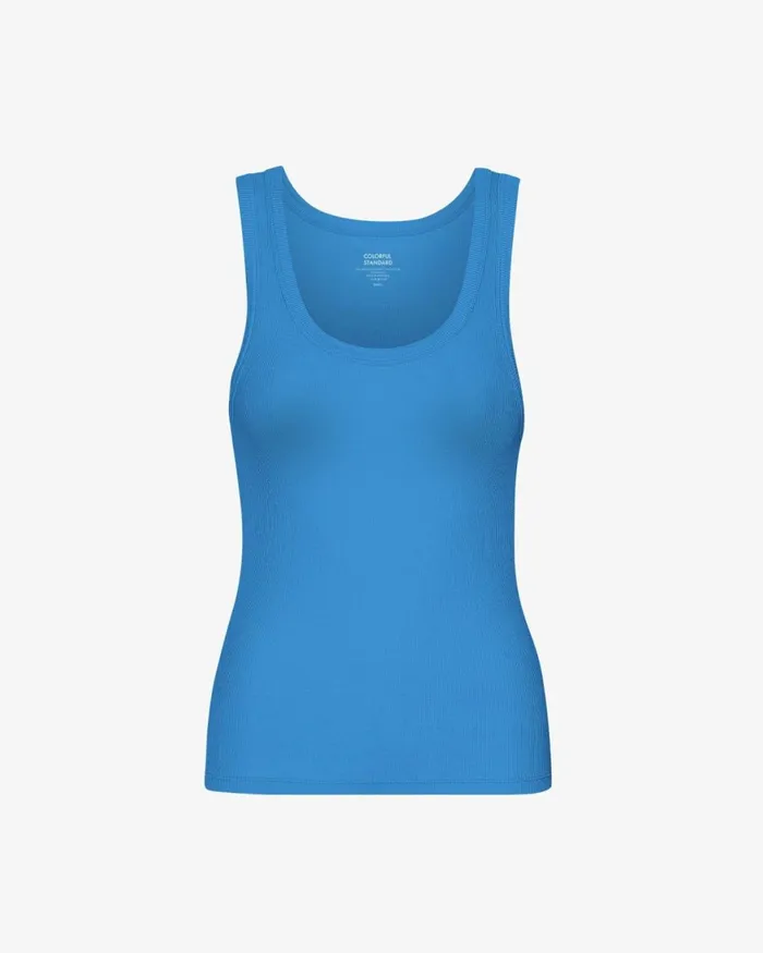 Women Tank Tops Colorful Standard Women Organic Rib Tank Top Pacific Blue