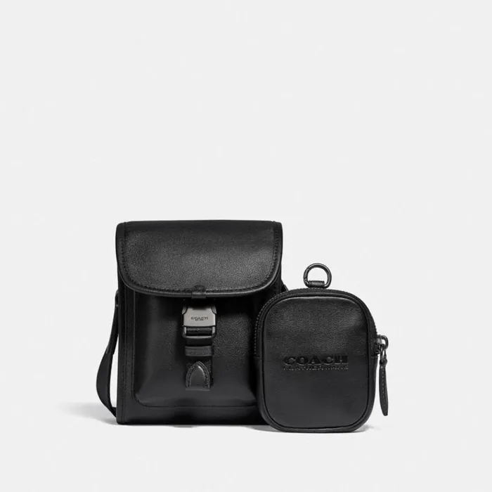 Women Tech and Travel Coach Charter NorthSouth Crossbody With Hybrid Pouch Black Women Tech and Travel Coach Charter NorthSouth Crossbody With Hybrid Pouch Black