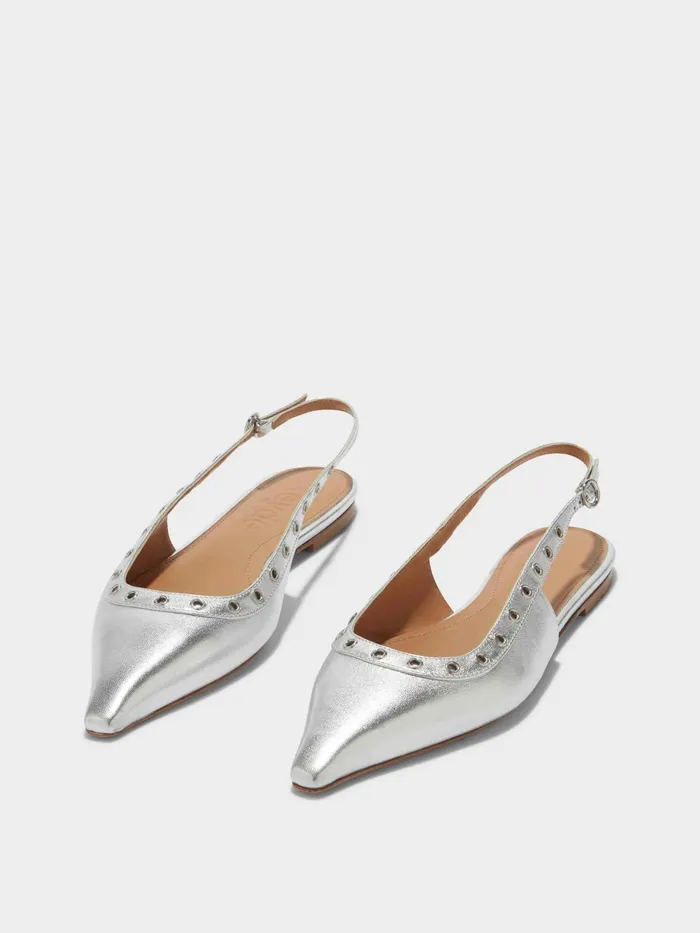 Women Tizia Leather Slingback Flats Aeyde Flats