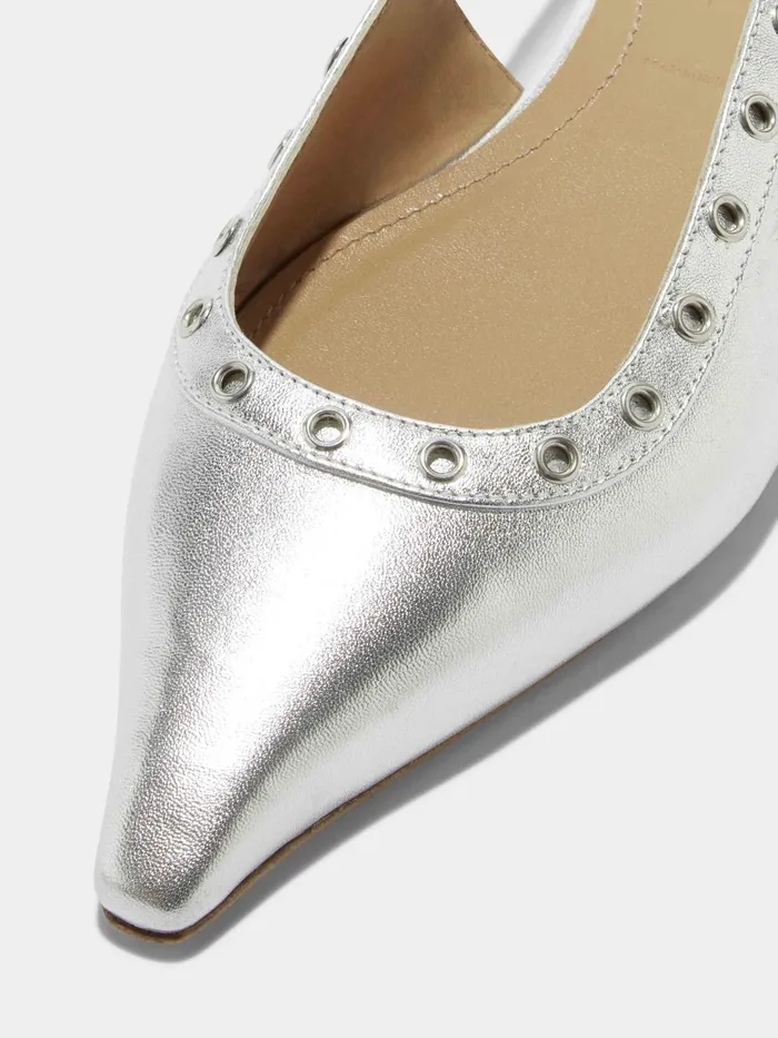 Women Tizia Leather Slingback Flats Aeyde Flats