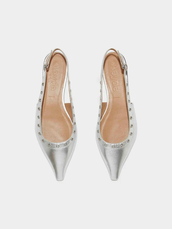 Women Tizia Leather Slingback Flats Aeyde Flats