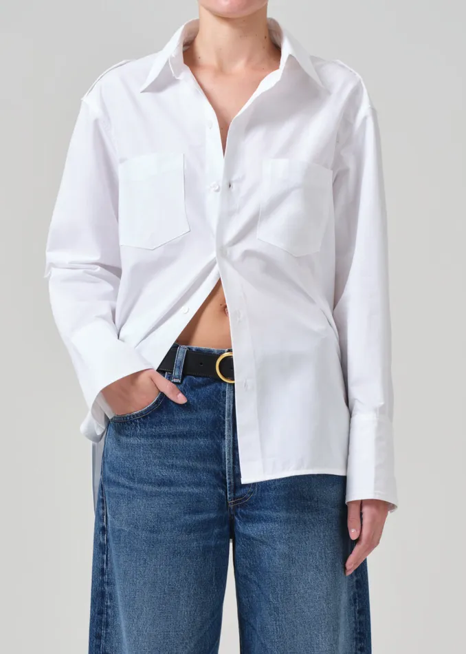 Women Tops Citizens Of Humanity Ari Shirt In White