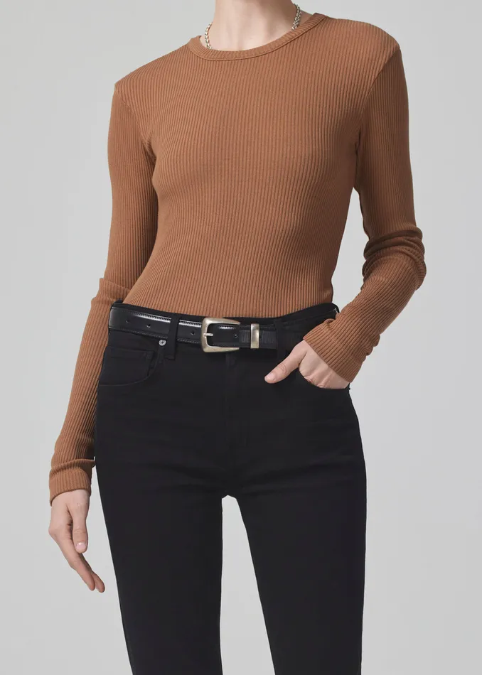 Women Tops Citizens Of Humanity Bina Crewneck In Honey