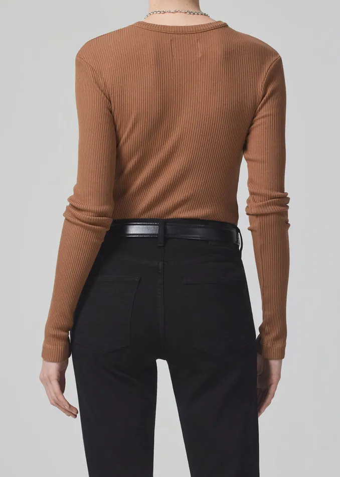 Women Tops Citizens Of Humanity Bina Crewneck In Honey