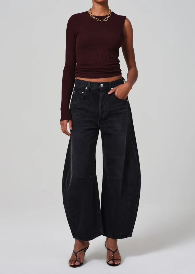 Women Tops Citizens Of Humanity Fellina One Sleeve In Burgundy