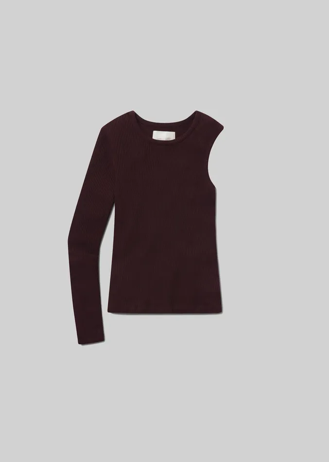 Women Tops Citizens Of Humanity Fellina One Sleeve In Burgundy